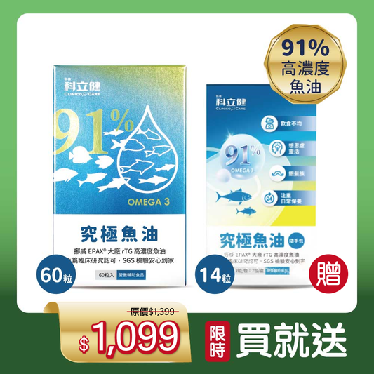 【買大送小】究極魚油軟膠囊(60顆/盒) 🎁限時送 究極魚油(14顆/盒)